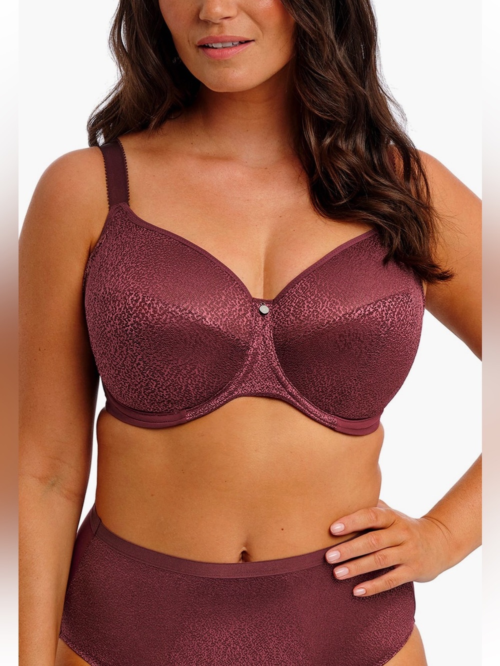 Fantasie Demure Underwire Molded Bra fig maroon color 36GG 36 gg